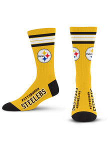 Pittsburgh Steelers Yellow Stripe Duece Youth Crew Socks