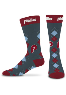 Philadelphia Phillies Charcoal Mens Argyle Socks