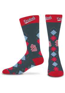 St Louis Cardinals Charcoal Mens Argyle Socks