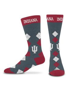 Indiana Hoosiers Charcoal Mens Argyle Socks