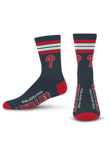 Philadelphia Phillies 4 Stripe Duece Mens Crew Socks