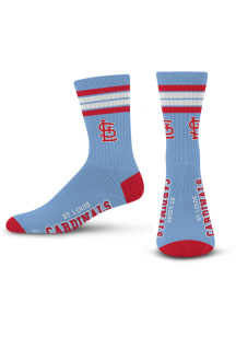 St Louis Cardinals 4 Stripe Duece Mens Crew Socks