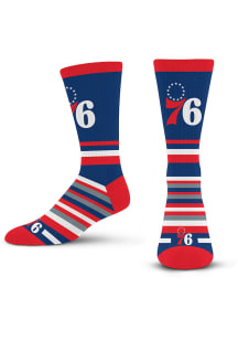 Philadelphia 76ers Lotta Stripe Mens Crew Socks