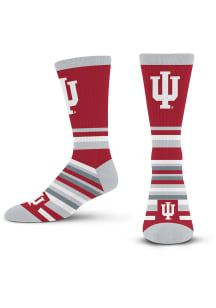 Indiana Hoosiers Lotta Stripe Mens Crew Socks