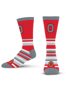 Ohio State Buckeyes Lotta Stripe Mens Crew Socks