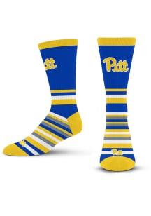 Pitt Panthers Lotta Stripe Mens Crew Socks
