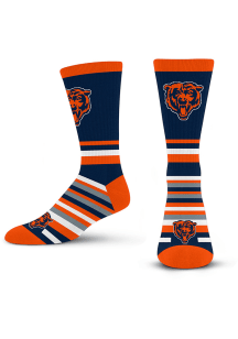 Chicago Bears Lotta Stripe Mens Crew Socks