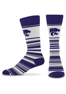 K-State Wildcats Mas Stripe Mens Dress Socks
