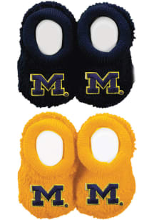 2pk Michigan Wolverines Baby Bootie Boxed Set - Navy Blue
