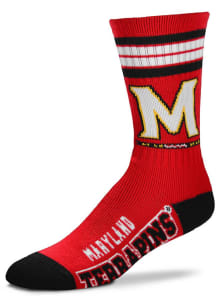 Maryland Terrapins 4 Stripe Deuce Mens Crew Socks