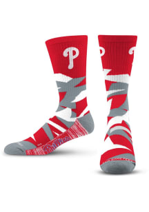 Philadelphia Phillies Red Shattered Youth Crew Socks