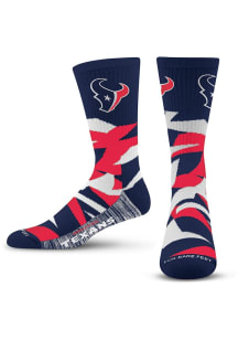 Houston Texans Navy Blue Shattered Youth Crew Socks