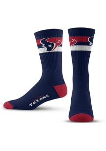 Houston Texans Navy Blue 2 Stripe Youth Crew Socks