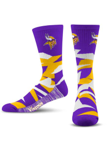 Minnesota Vikings Purple Shattered Youth Crew Socks