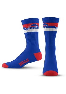 Buffalo Bills Blue 2 Stripe Youth Crew Socks