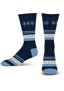 Sporting Kansas City 625 Slashed Stripes Mens Crew Socks