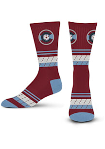 Colorado Rapids 625 Slashed Stripes Mens Crew Socks