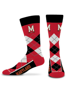 Argyle Lineup Maryland Terrapins Mens Argyle Socks - Red