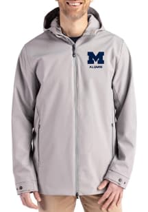 Mens Michigan Wolverines Grey Cutter and Buck Alumni Camano Light Weight Jacket