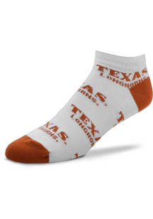 Texas Longhorns Allover Team Logo Womens No Show Socks