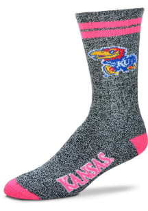 Kansas Jayhawks Melange Womens Crew Socks