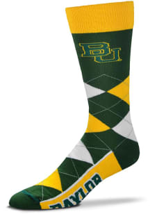 Baylor Bears Calf Logo Mens Argyle Socks