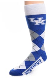 Kentucky Wildcats Calf Logo Mens Argyle Socks