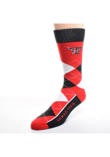 Texas Tech Red Raiders Calf Logo Mens Argyle Socks