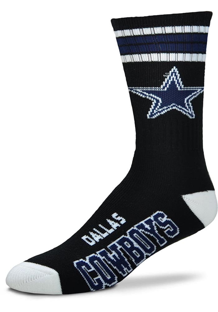 Dallas Cowboys Deuce Black Mens Crew Socks