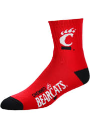 Cincinnati Bearcats Team Logo Mens Quarter Socks