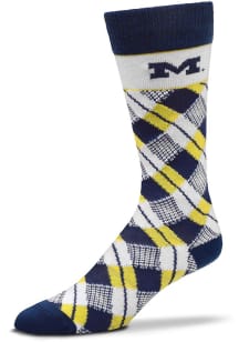 Michigan Wolverines Plaid Mens Argyle Socks