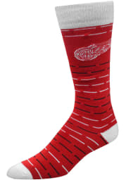 Detroit Red Wings Dash Stripe Mens Dress Socks