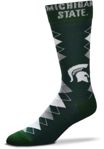 Michigan State Spartans Fan Nation Mens Argyle Socks