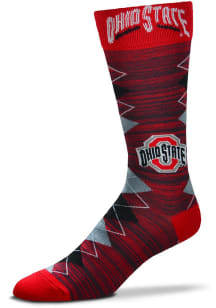 Fan Nation Ohio State Buckeyes Mens Argyle Socks - Red