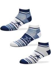 Dallas Cowboys Triplex Heathered 3pk Mens No Show Socks