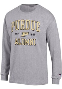 Champion Purdue Boilermakers Grey Est Alumni Jersey Long Sleeve T Shirt