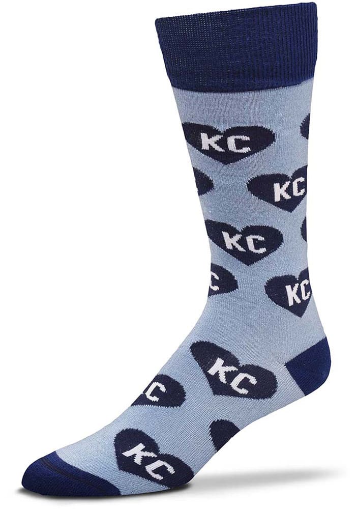Kansas City KC Heart Allover Mens Dress Socks