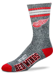 Detroit Red Wings Marbled 4 Stripe Deuce Mens Crew Socks