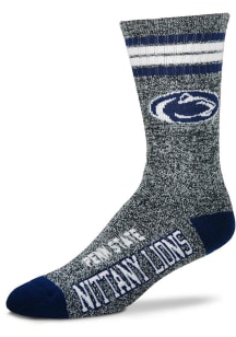 Penn State Nittany Lions Marbled 4 Stripe Deuce Mens Crew Socks
