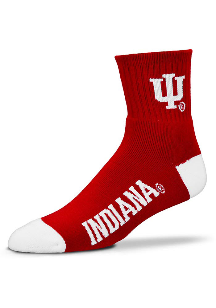Indiana Hoosiers Team Color Mens Quarter Socks