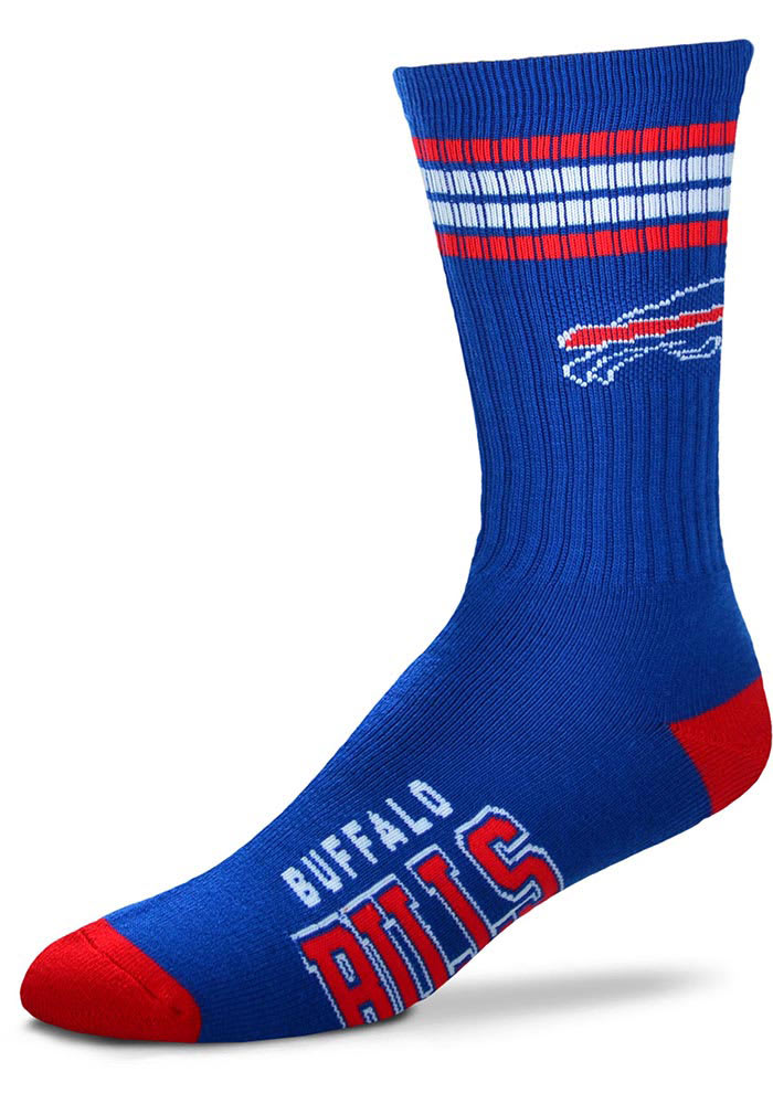 Buffalo Bills 4 Stripe Deuce Mens Crew Socks