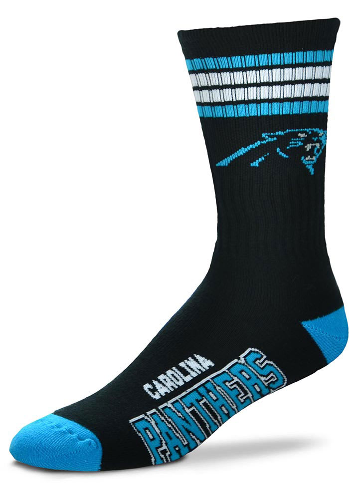 Carolina Panthers 4 Stripe Deuce Mens Crew Socks