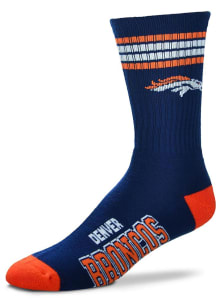 Denver Broncos 4 Stripe Deuce Mens Crew Socks