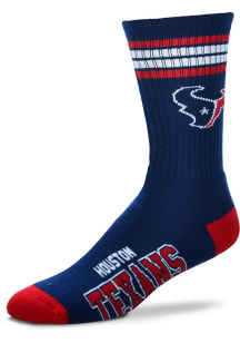 Houston Texans 4 Stripe Deuce Mens Crew Socks