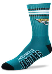 Jacksonville Jaguars 4 Stripe Deuce Mens Crew Socks