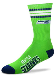 Seattle Seahawks 4 Stripe Deuce Mens Crew Socks
