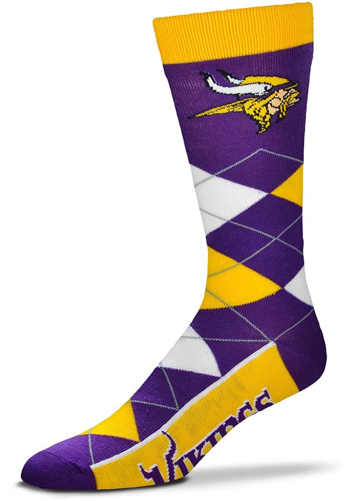 Minnesota Vikings Team Logo Mens Argyle Socks