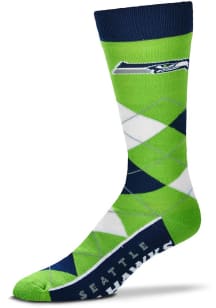 Seattle Seahawks Team Logo Mens Argyle Socks