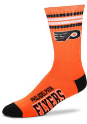 Philadelphia Flyers Orange 4 Stripe Deuce Youth Crew Socks