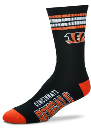 Cincinnati Bengals Black 4 Stripe Deuce Youth Crew Socks